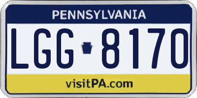 PA license plate LGG8170