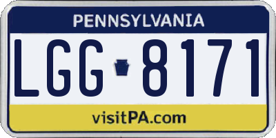 PA license plate LGG8171