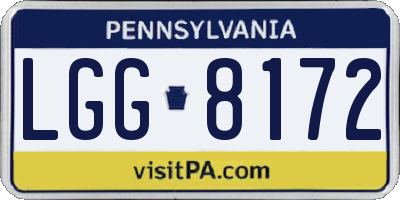 PA license plate LGG8172