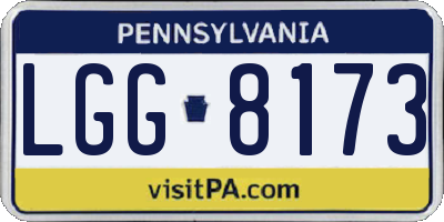 PA license plate LGG8173