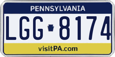 PA license plate LGG8174
