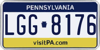 PA license plate LGG8176