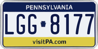 PA license plate LGG8177
