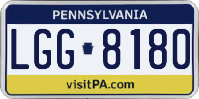 PA license plate LGG8180