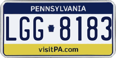 PA license plate LGG8183