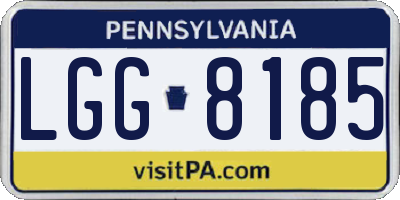 PA license plate LGG8185