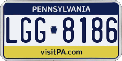 PA license plate LGG8186