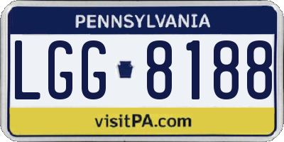 PA license plate LGG8188