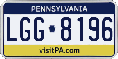 PA license plate LGG8196