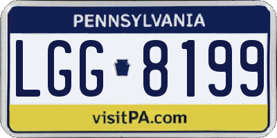 PA license plate LGG8199