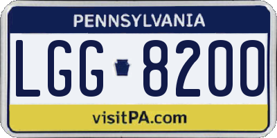 PA license plate LGG8200