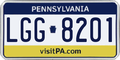 PA license plate LGG8201