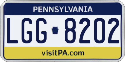 PA license plate LGG8202