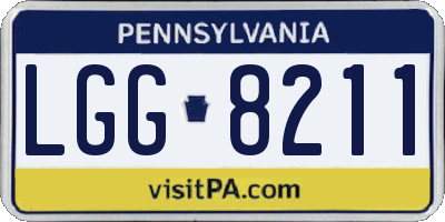 PA license plate LGG8211