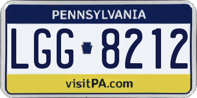 PA license plate LGG8212