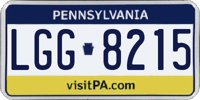 PA license plate LGG8215