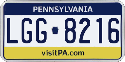PA license plate LGG8216
