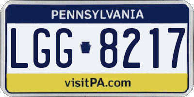 PA license plate LGG8217