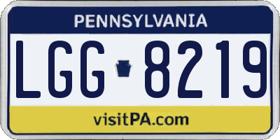 PA license plate LGG8219