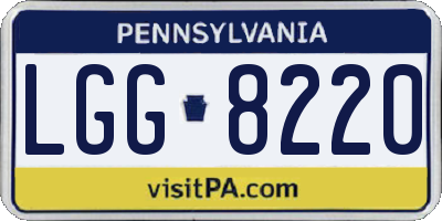 PA license plate LGG8220