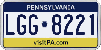 PA license plate LGG8221