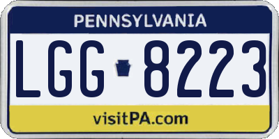 PA license plate LGG8223
