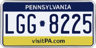 PA license plate LGG8225