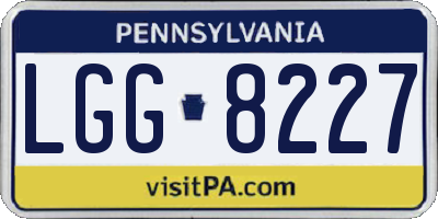 PA license plate LGG8227