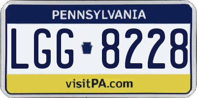 PA license plate LGG8228