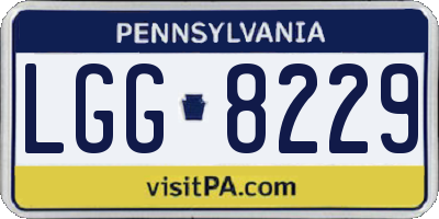 PA license plate LGG8229