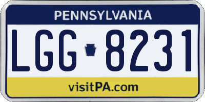 PA license plate LGG8231