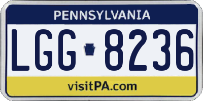 PA license plate LGG8236