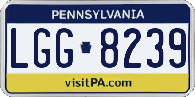 PA license plate LGG8239