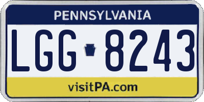PA license plate LGG8243
