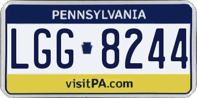 PA license plate LGG8244