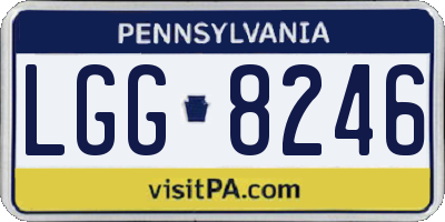 PA license plate LGG8246