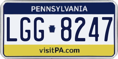 PA license plate LGG8247