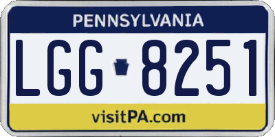 PA license plate LGG8251