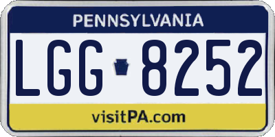 PA license plate LGG8252