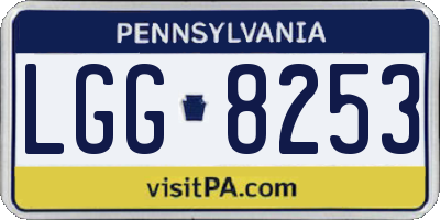 PA license plate LGG8253