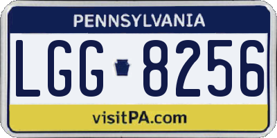 PA license plate LGG8256