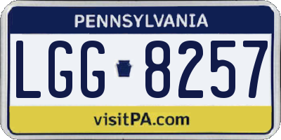 PA license plate LGG8257