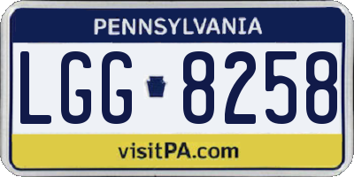 PA license plate LGG8258