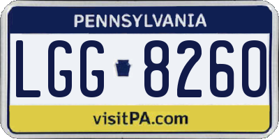 PA license plate LGG8260