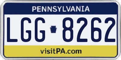 PA license plate LGG8262