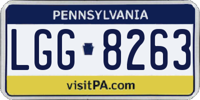 PA license plate LGG8263