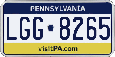 PA license plate LGG8265
