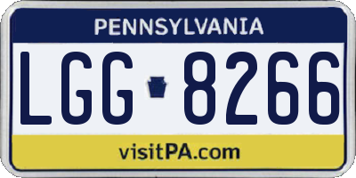PA license plate LGG8266