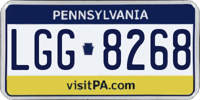 PA license plate LGG8268