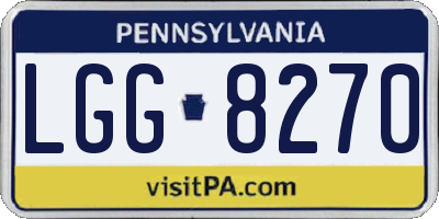 PA license plate LGG8270